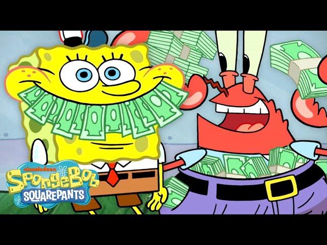 Mr. Krabs' CHEAPEST Moments Ever  | 60 Minute Compilation | SpongeBob