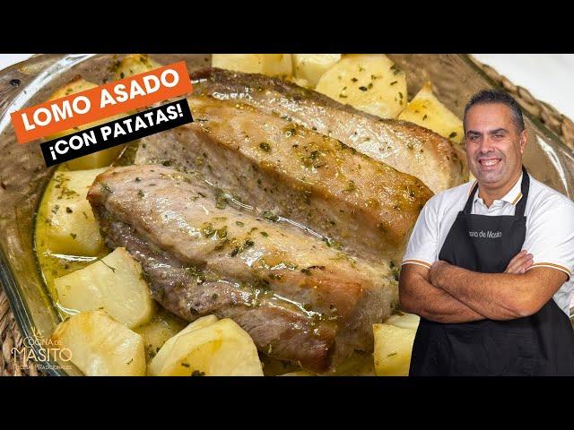 RECETA BARATA Y FACIL PARA NAVIDAD Lomo asado con patatas y especias