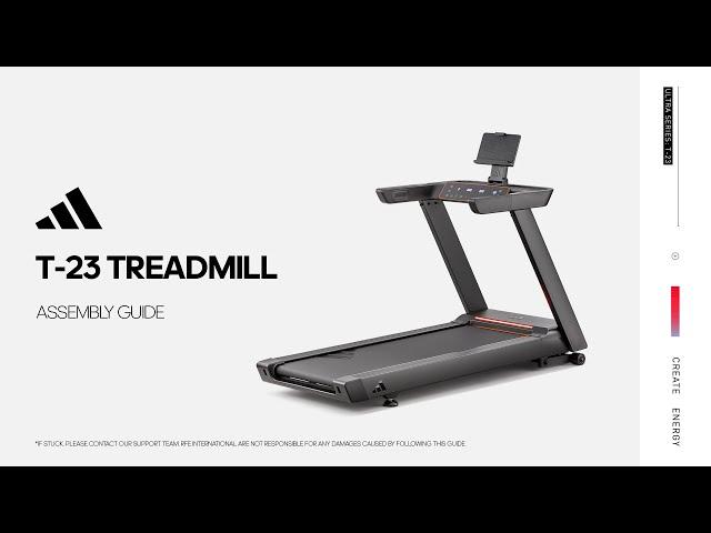 adidas T 23 Treadmill Assembly Video