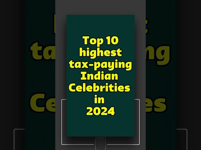 Top 10 Highest tex paying indian celebrities #shorts #bollywood