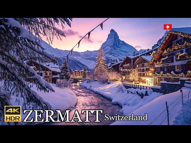 Zermatt ️A Magical Christmas Holiday Destination In Switzerland ️4K 50p