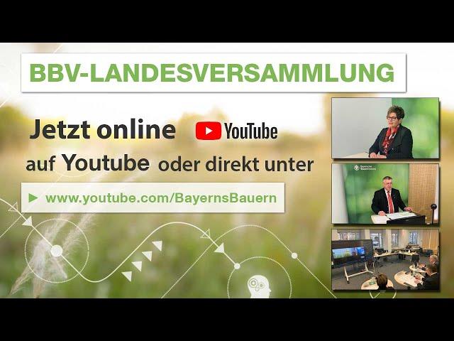 BBV - Landesversammlung 2021: „Mit Kraft in die Zukunft“