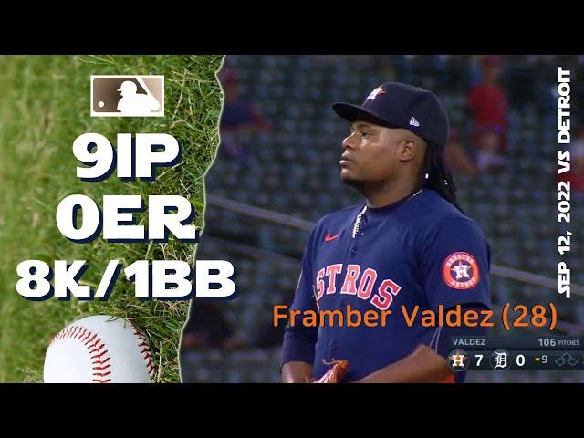 Framber Valdez CGSO, 24th consecutive QS | Sep 12, 2022 | MLB highlights