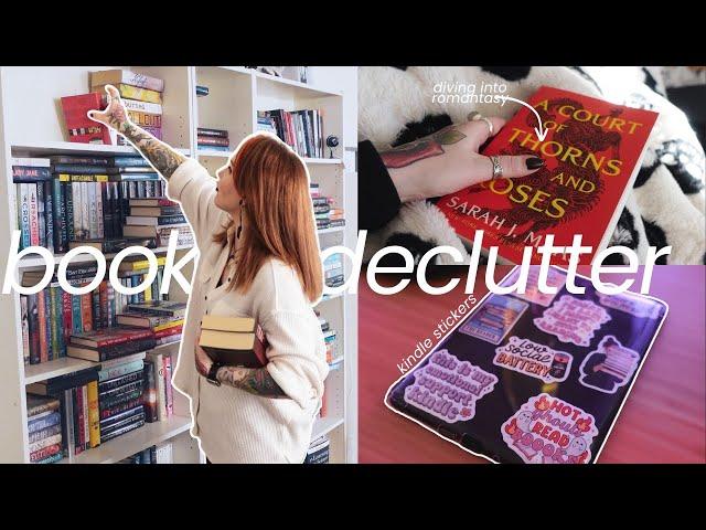 VLOG | Decluttering My Bookshelves & Finally Reading ACOTAR