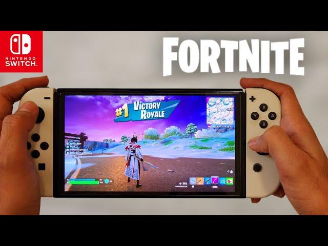 Nintendo Switch *OLED Fortnite Gameplay *wins Playing with *New Battle Pass Skin *The Night Rose