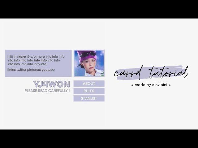 cute & simple carrd tutorial — © owner