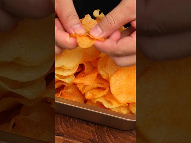 Easy Crispy Potato Chips  #food #shorts #asmr