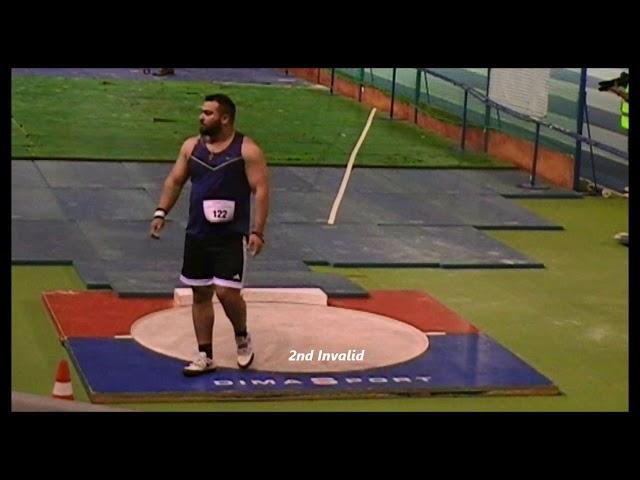 Men's shot put, meeting in Luxemburg-Kirchberg, 2018 .