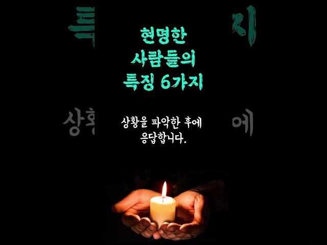 현명한 사람들의 특징 6가지 #삶의지혜 #인간관계 #명언 #철학 #인생 #건강 #오디오북 #좋은글