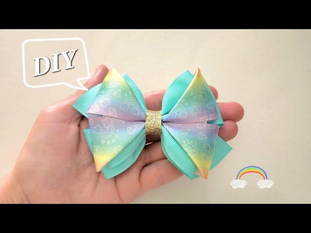 How to make an Easy Ribbon Hair Bow | Como hacer un Moño Fácil de Listón