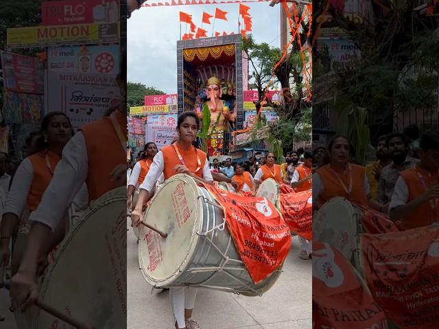 Khairatabad Ganesh 2024 | Maharashtra Puneri Dhol Tasha Performance #khairatabadganesh2024