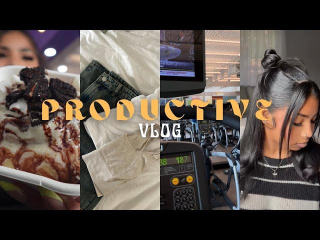 Vlog: Productive + New dessert place +Gym + natural hairstyle etc