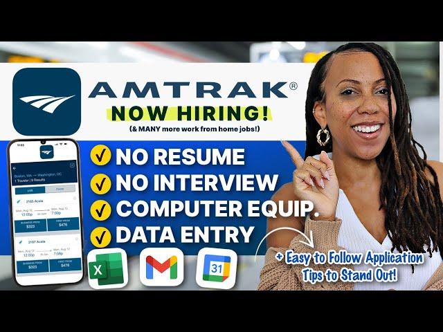 Amtrak is Hiring!  | Get Paid $37.79/hr | No Interview, No Experience, Best Work From Home Jobs