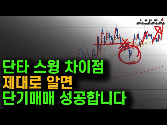 이 영상으로 당신은 단타매매할 것인지 스윙매매할 것인지 명확해집니다