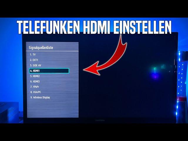 Telefunken Fernseher HDMI einstellen | HDMI Anschluss aktivieren und umschalten