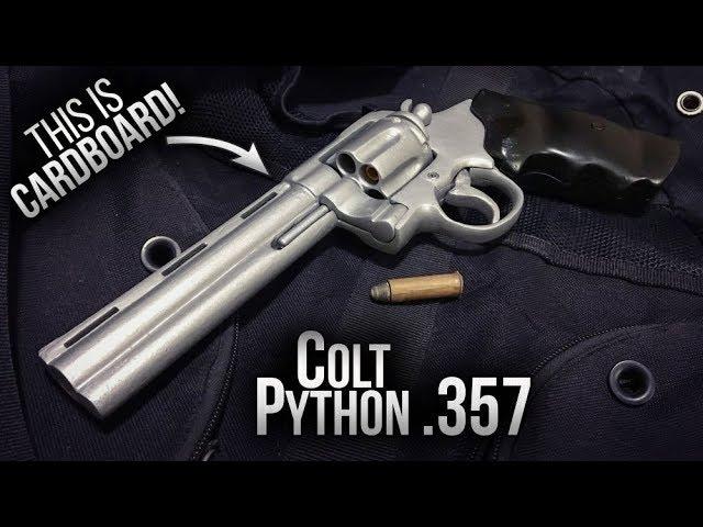 How to make | REALISTIC | Cardboard COLT PYTHON .357 | Ultra-realistic | Free Templates