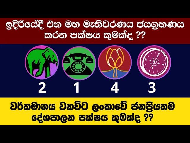 අලුත්ම සමීක්ෂණ ප්‍රතිඵල මෙන්න | Predicting the Outcome: Sri Lanka 2024 Election