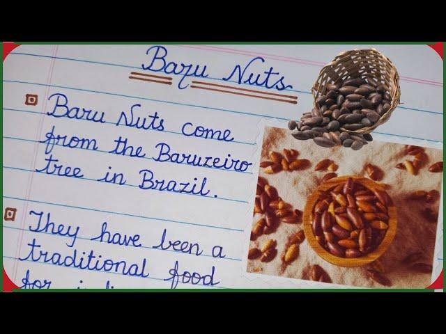 Baru Nuts Essay in 10 Lines | Few Lines About Baru Nuts | Learning on Baru Nuts | Essay on Baru Nuts