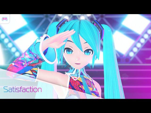 「4K 60 fps」 Satisfaction feat. Hatsune Miku | kz-livetune | MikuMikuDance (MMD)