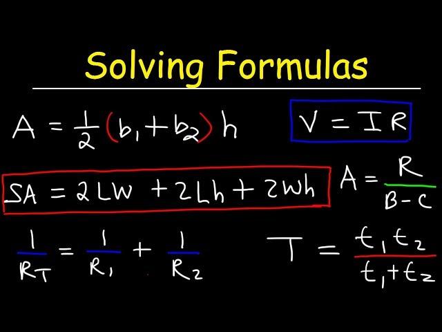 Solving a Formula For a Variable