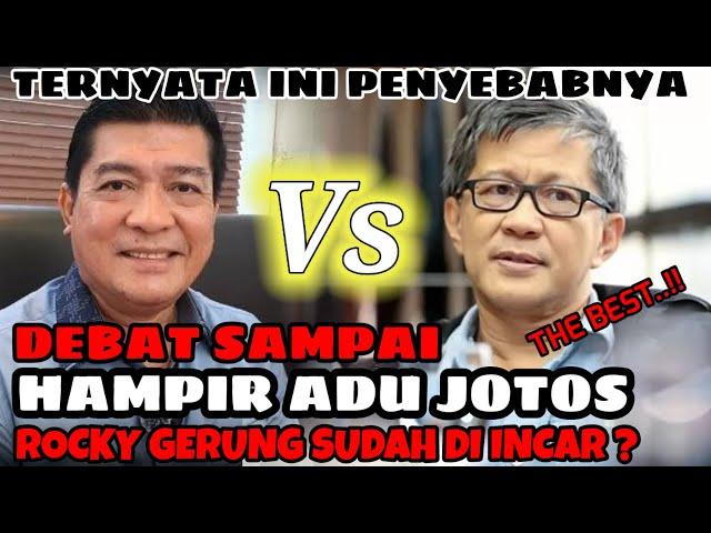 PENASARAN  Awal mula debat panas Rocky Gerung vs silfester