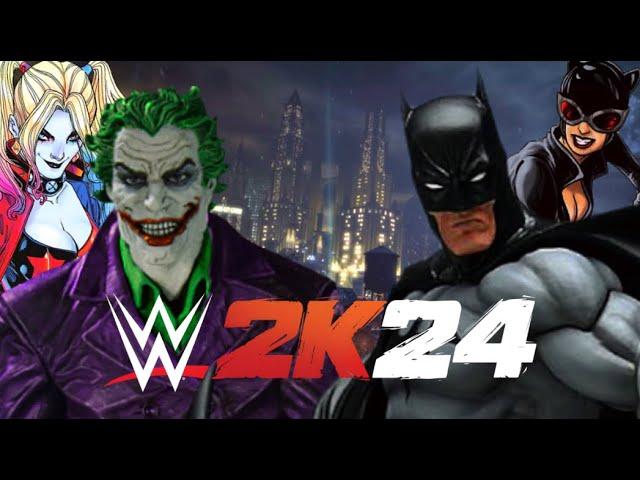 FULL MATCH - Joker & Harley Quinn Vs Batman & Cat Woman Tag Team Match - WWE 2K24