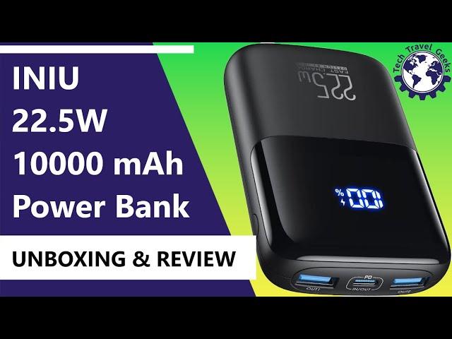 INIU 22.5W 10000 mAh Power Bank - Unboxing & Review