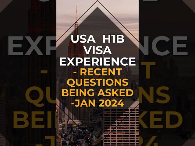 USA H1B visa interview | Recent questions asked - January 2024 #usavisa #studyabroad #approved