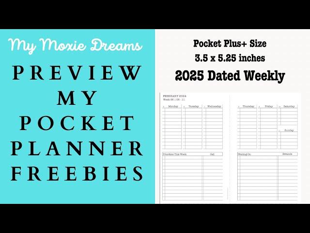 POCKET RINGS FREEBIES | MY MOXIE DREAMS | POCKET PLUS INSERTS | #PLANNERFREEBIES | #PLANNERCOMMUNITY