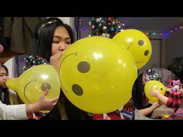 Blow until Pop the smiley face #blowing #pop #smileyface #balloons
