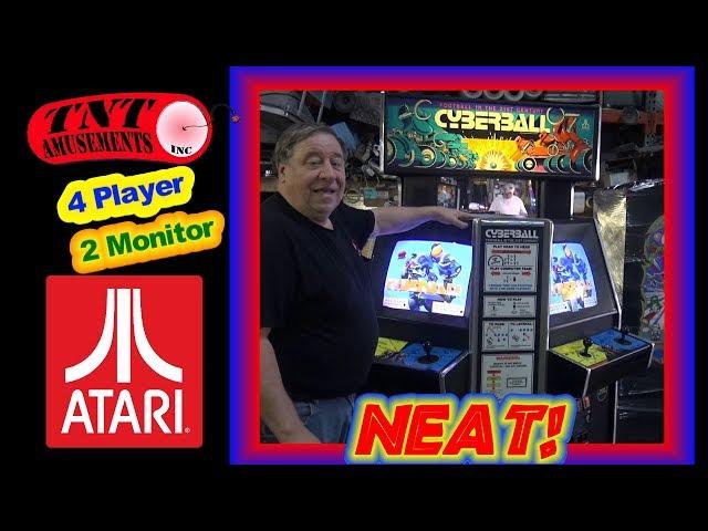 #1276 Atari 4 Player CYBERBALL 2 Monitor Arcade Video Game- TNT Amusements