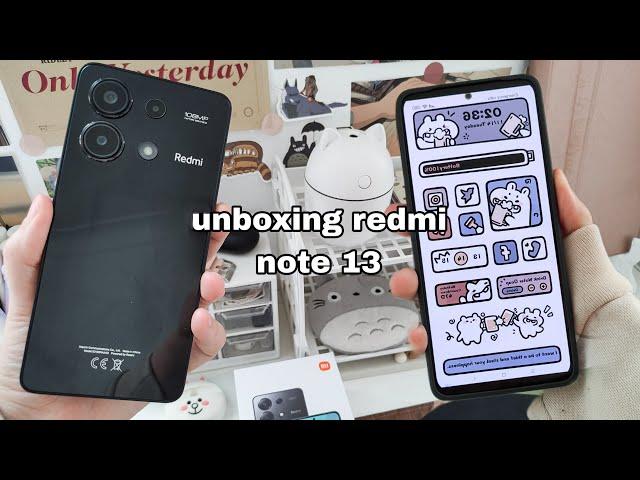 Unboxing Xiaomi Redmi Note 13 Midnight Black [ Camera Test, Price etc ] Aesthetic Android Unboxing