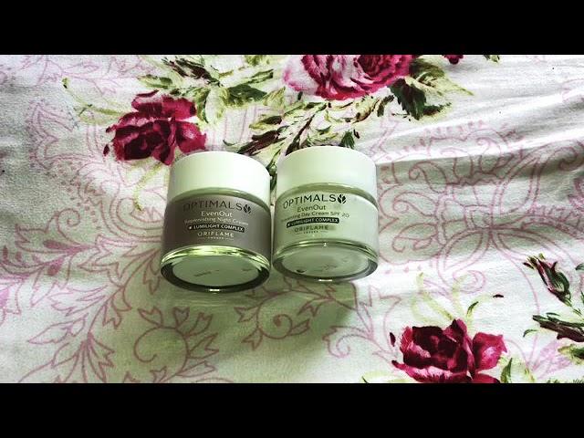 Oriflame optimals even out  DAY CREAM and NIGHT CREAMworks magically for dusky skin 