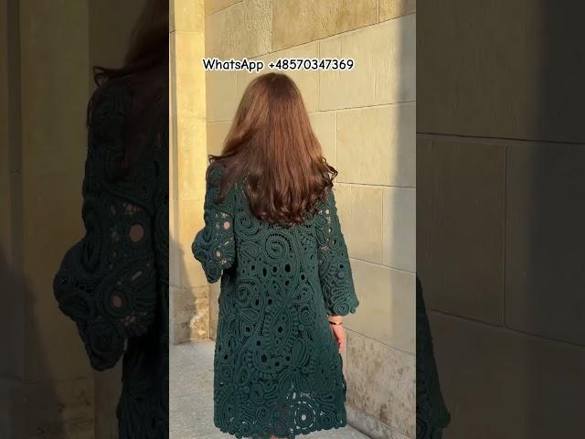 Женский кардиган#вязаныйжакет#вязанаянакидка#кружевноеплатье#женскийжакет#элегантнаяодежда#рек#мода