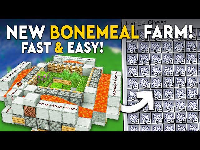 Minecraft Bone Meal Farm Tutorial - Self Sustaining - 5000 P/H!