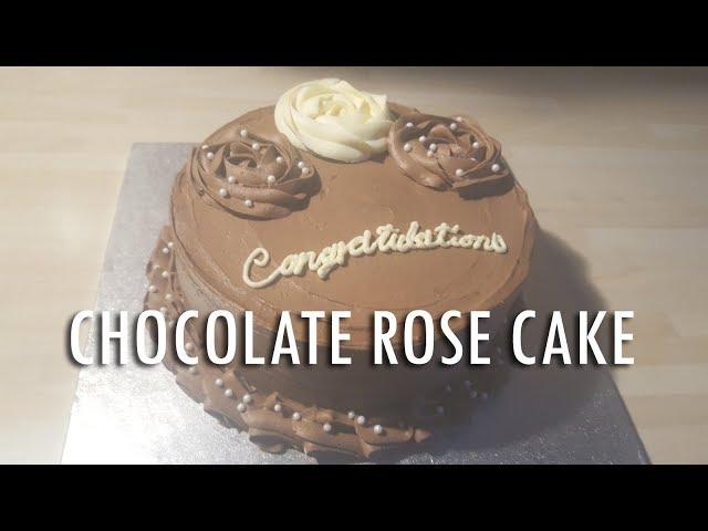 Easy Chocolate Rose Cake Decorating