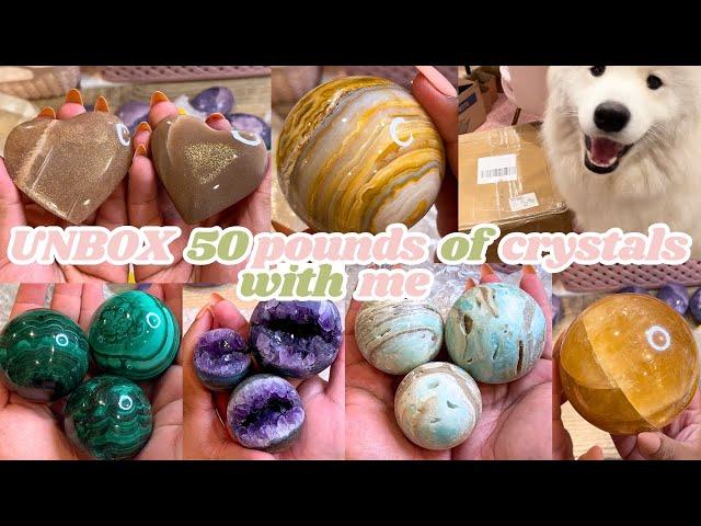 Unbox 50 Pounds of Crystals with me from my 2  FAVORITE CRYSTAL SUPPLIERS, Money Toads & Tons More!