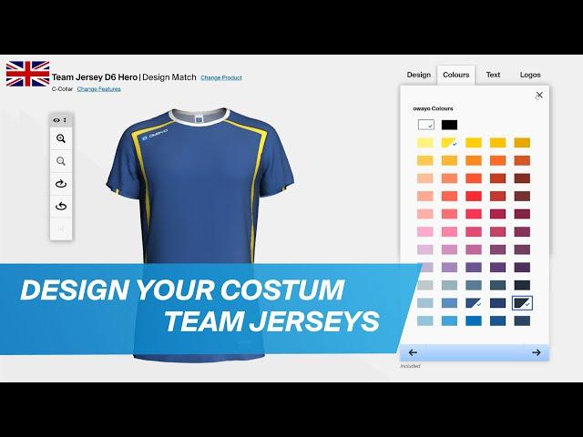 Jersey Design:  Design your costum jerseys for your team with the owayo 3D Configurator