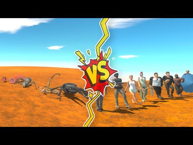 ARBS Giant Invertebrates VS Modern Humans | Animal Revolt Battle Simulator