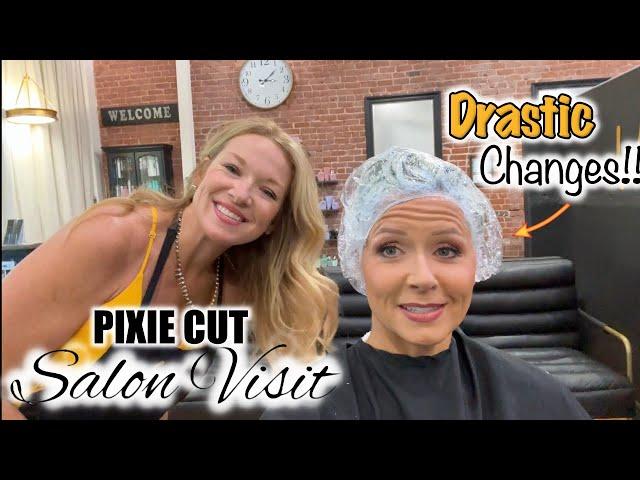 Pixie Cut Salon Visit | DRASTIC Changes...Oh My!!