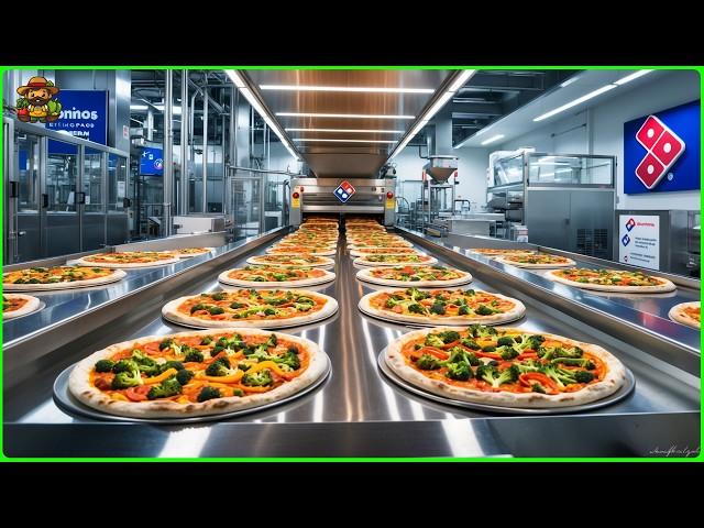 PIZZA MEGA FACTORY: Pizza Making Process Modern Food Processing Technology