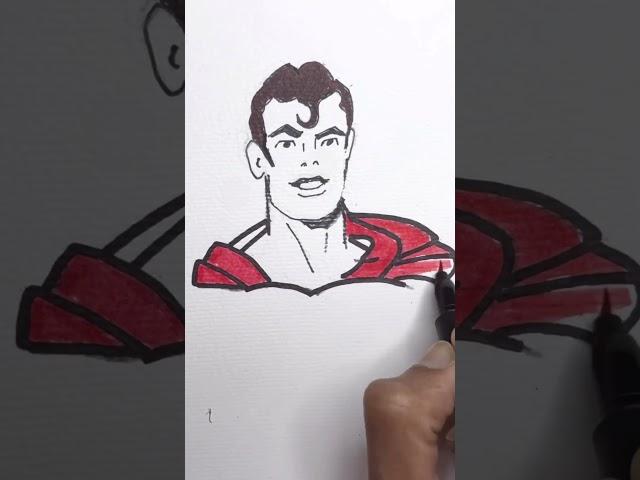 Easy Drawing Superhero #Superman #wolverine #shortstoday #shortsfeed #ytshorts #art #howtodraw