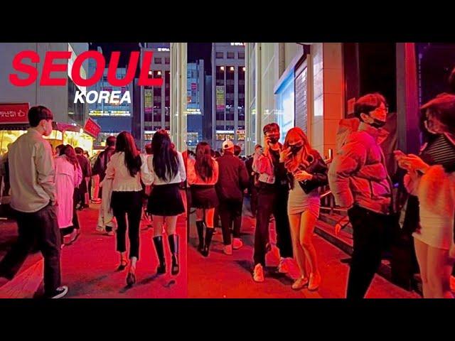 [4K] Saturday Night, Walking in Gangnam streets -  Nightlife - Walking Tour SEOUL KOREA 2022