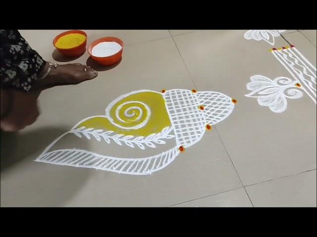 Puratasi Saturday  Nilavasal alangaram/Kadapa muggulu/Pooja room rangoli/நிலை வாசல் அலங்காரம்/#kolam