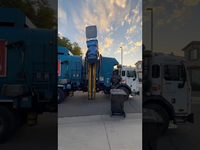 Trash Truck Sunrise! #garbagetruck #recycle