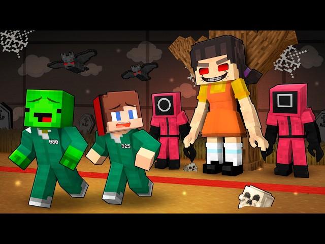 JJ and Mikey vs SQUID GAME.EXE - Maizen Minecraft Animation