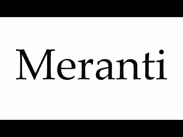 How to Pronounce Meranti