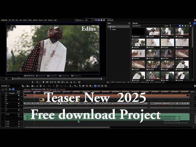 teaser new 2025 Free Download Project in Edius 8.9.10.11  #highlight #wedding_Teaser