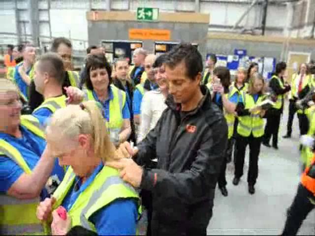 TV adventurer Bear Grylls visits Regatta Group at Ellesmere Port