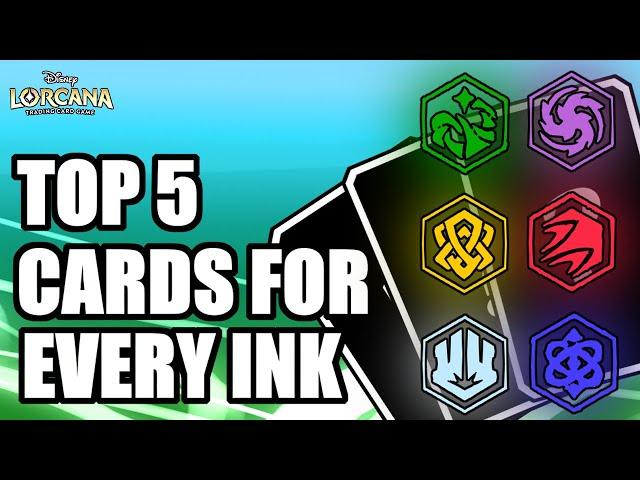 Set 6 Top 5 Cards In Every Ink In Disney Lorcana Azurite Sea